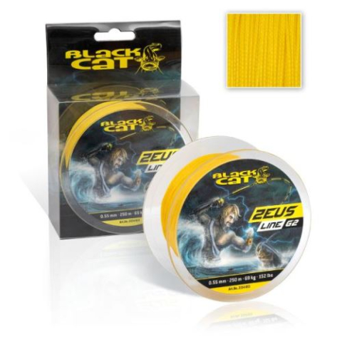 Šnúra sumcová Black Cat Zeus Line G2 žltá 0,38mm 250m 37kg